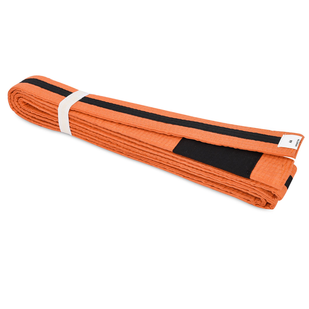 BJJ Orange Belt with White Stripe