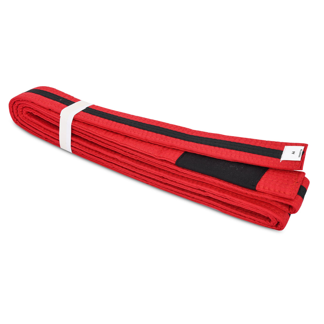 BJJ Red Belt with Black Stripe