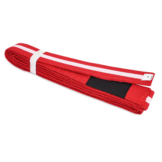 BJJ Red Belt with White Stripe