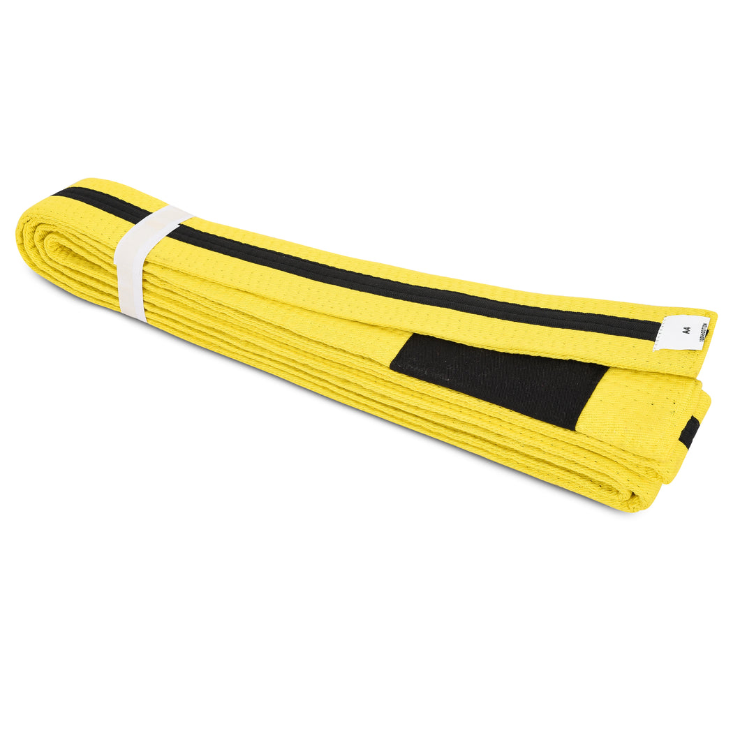 BJJ Yellow Belt with Black Stripe