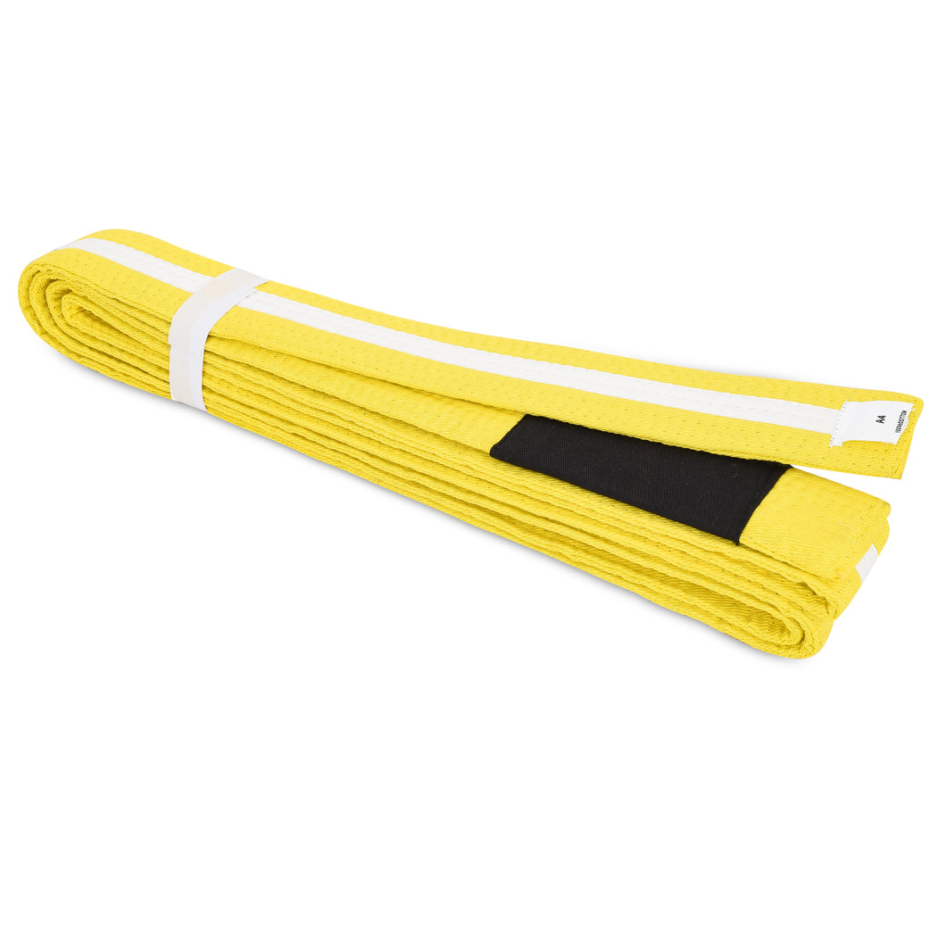 BJJ Yellow Belt with White Stripe