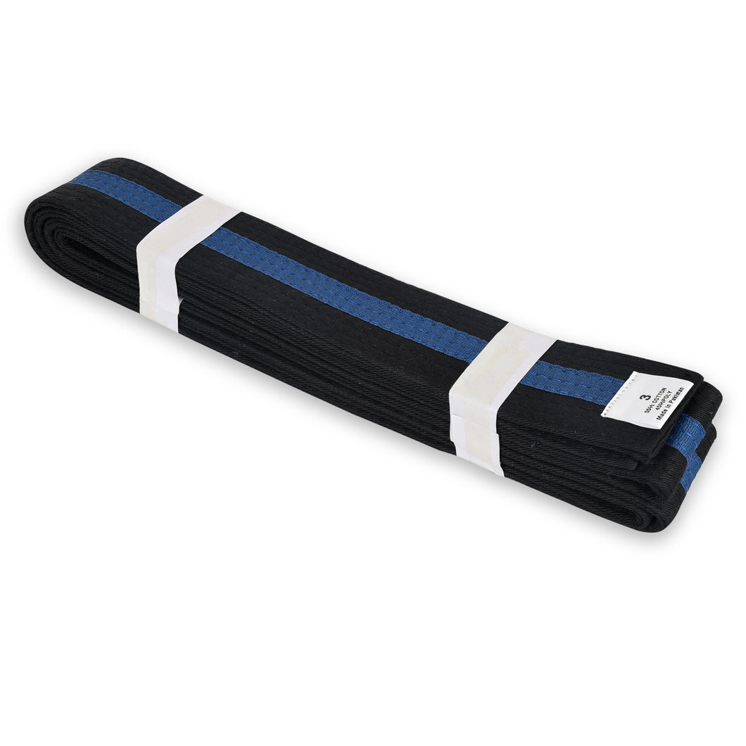 Black Belt with Blue Stripe