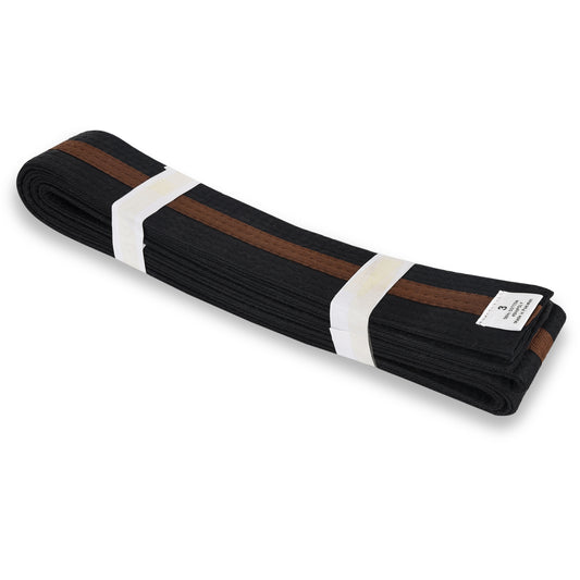 Black Belt with Brown Stripe
