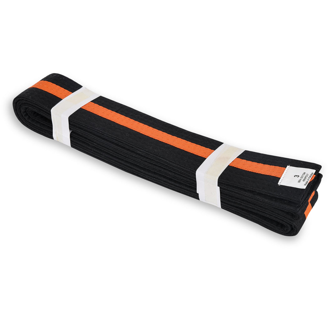 Black Belt with Orange Stripe