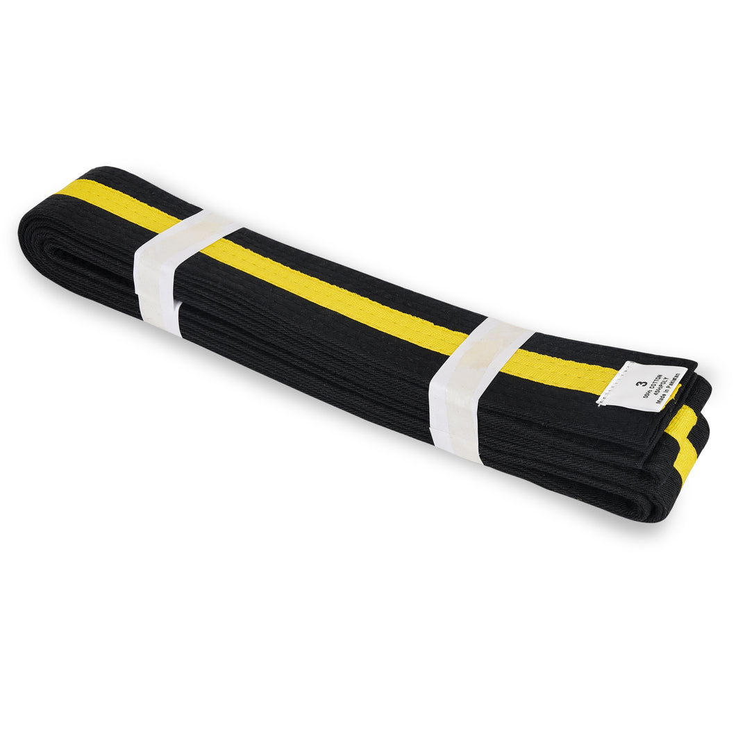 Black Belt with Yellow Stripe