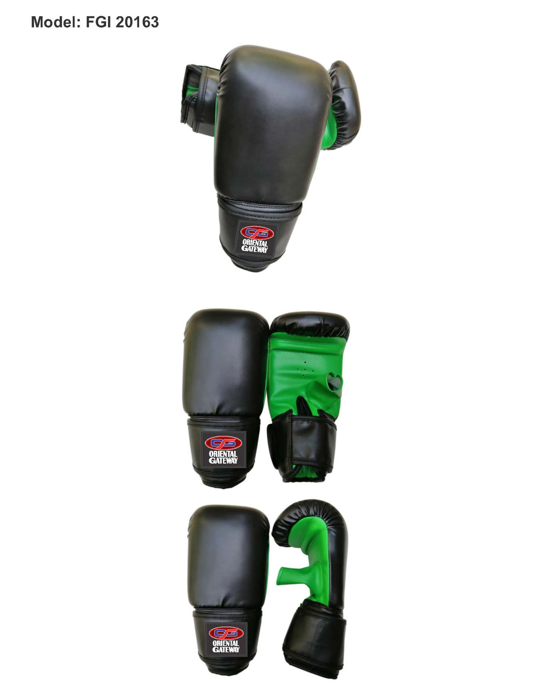 Punch Bag Gloves - Black/Green