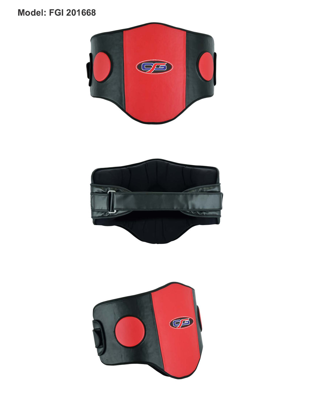 Rib and Ab Guard - Black/Red