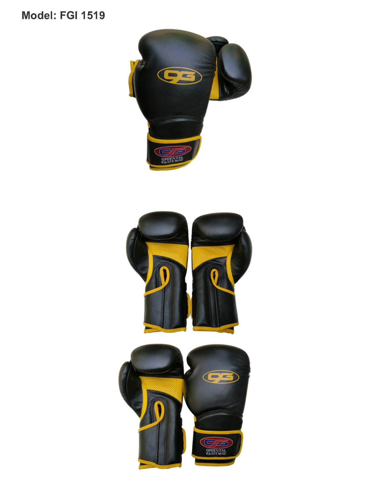 Boxing Gloves - Black/Yellow