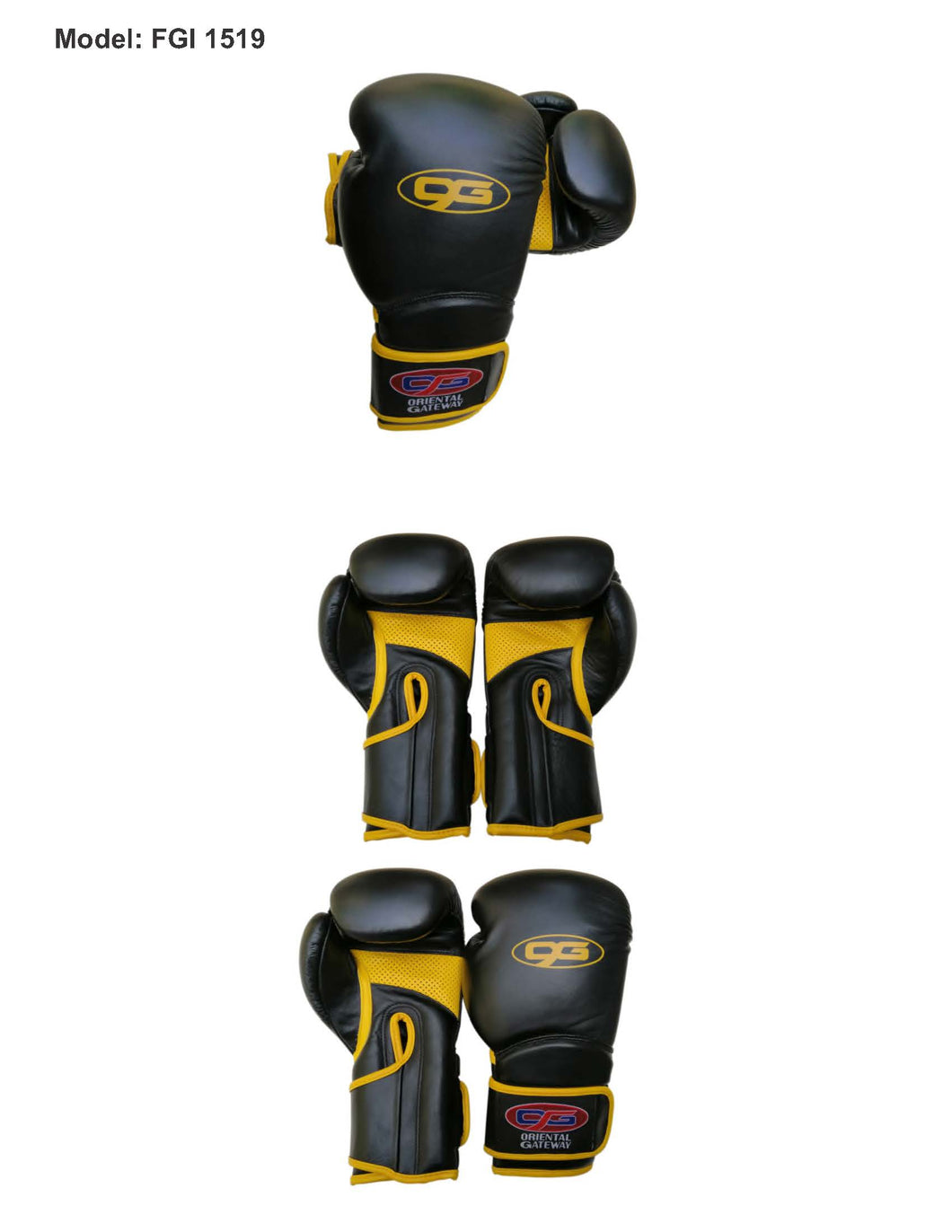 Boxing Gloves - Black/Yellow