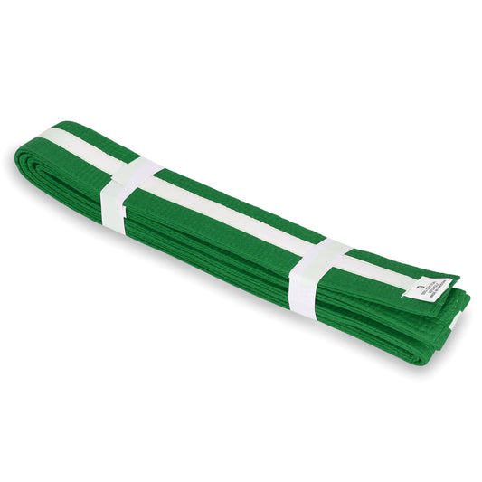 Green Belt with White Stripe
