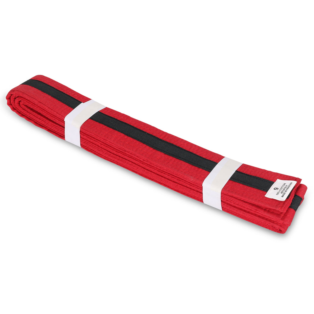 Red Belt with Black Stripe