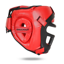 Load image into Gallery viewer, Head Guard with Removable Face Shield - Red
