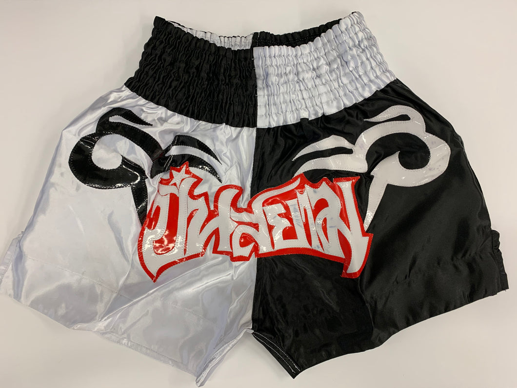 Muay Thai Short - Black/White