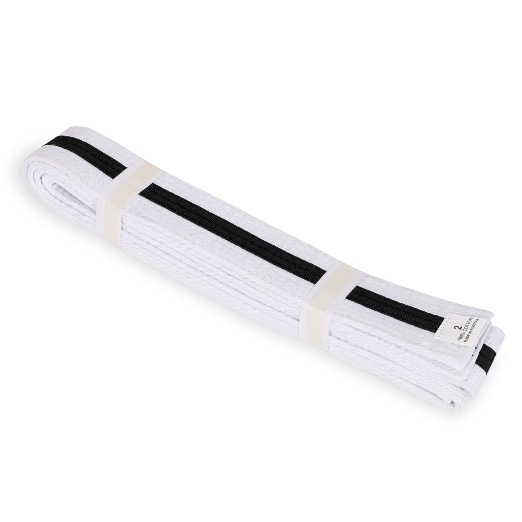 White Belt with Black Stripe