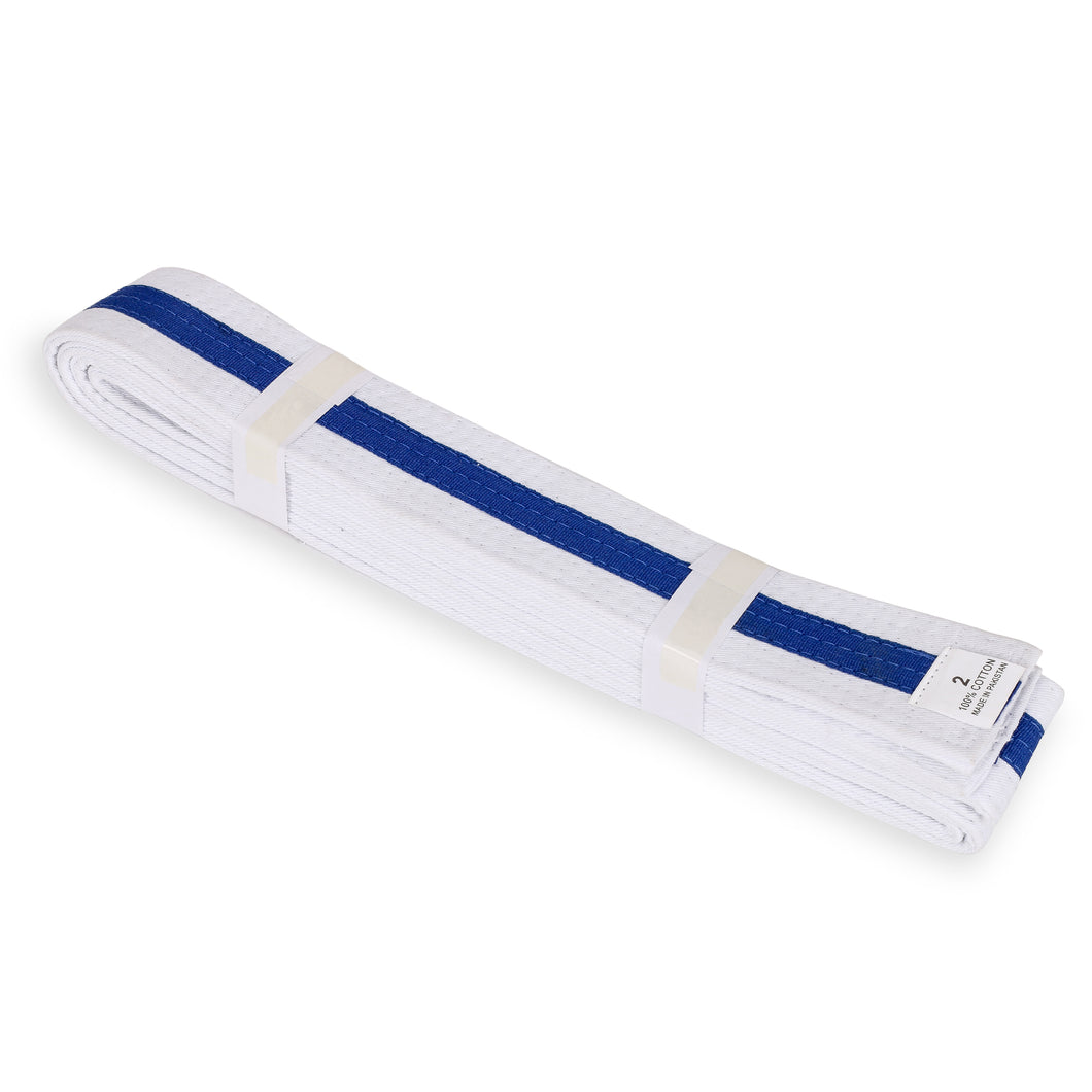 White Belt with Blue Stripe