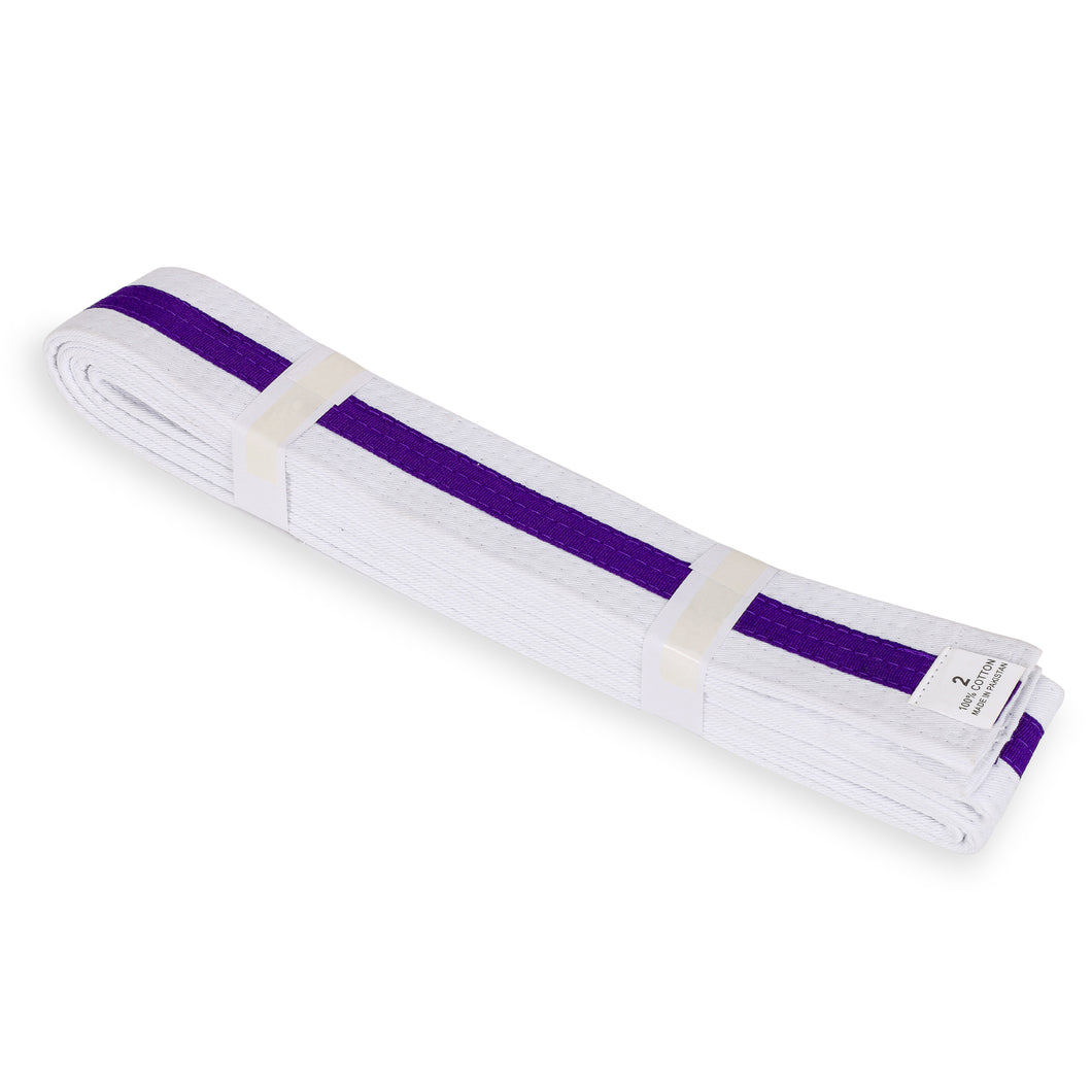 White Belt with Purple Stripe