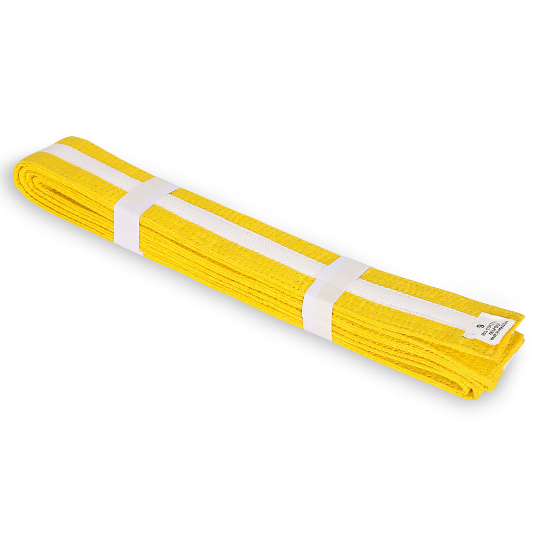 Yellow Belt with White Stripe