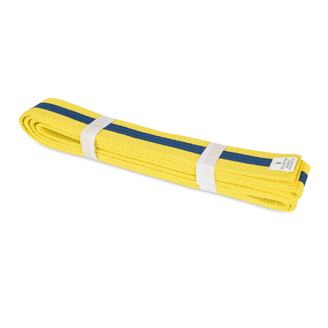 Yellow Belt with Blue Stripe